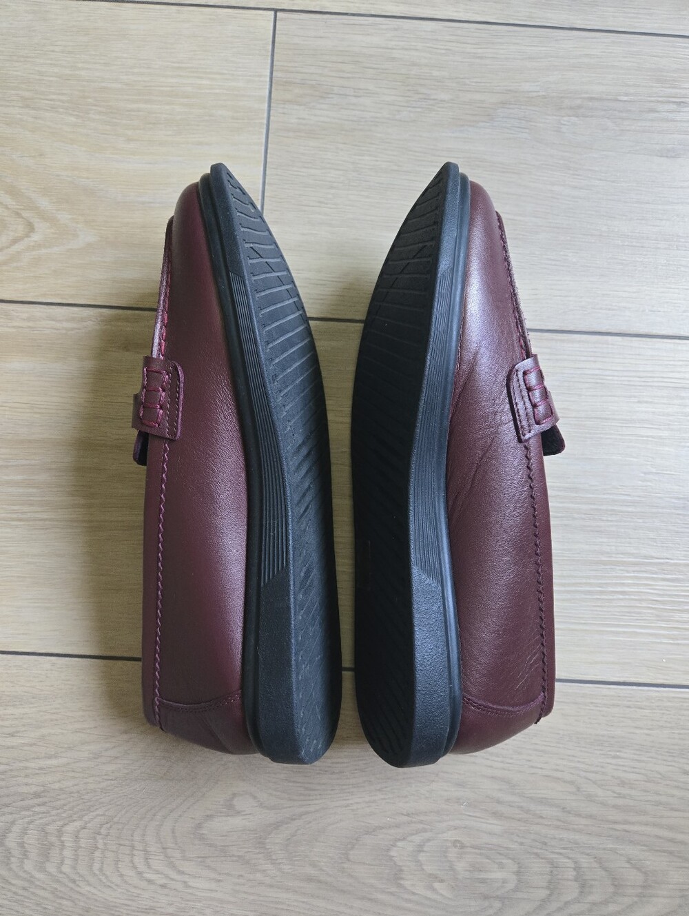 NWOT L'Intervalle Burgundy Leather Penny Loafers Size EU 38 - Picture 3 of 8